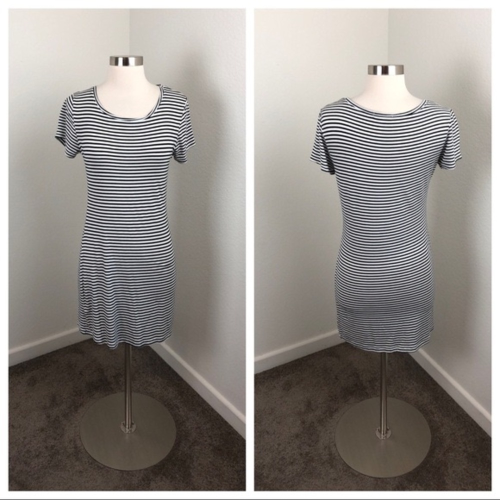 Black and White Striped Dress